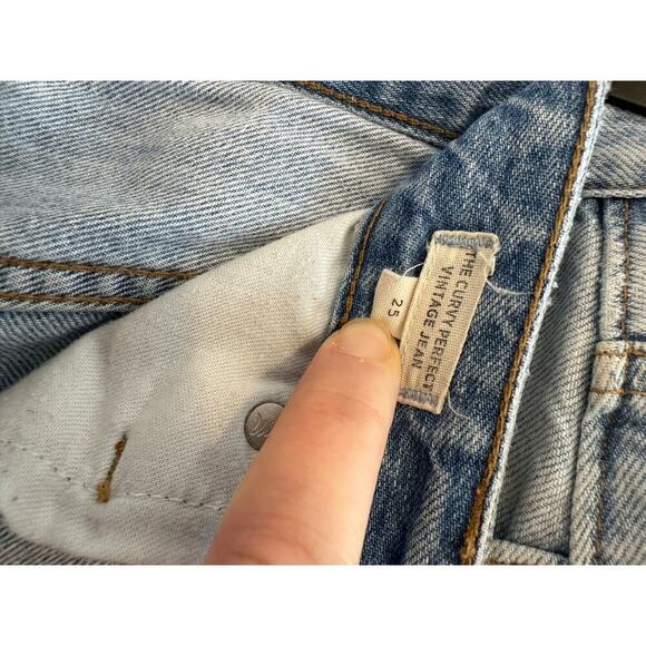 Madewell Lightwash High Rise Curvy Perfect Vintage Straight Leg Jeans Size 25 - Picture 5 of 8